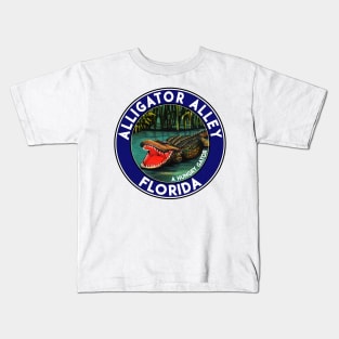 Alligator Alley Florida Interstate 75 Big Cypress Everglades Vintage Kids T-Shirt